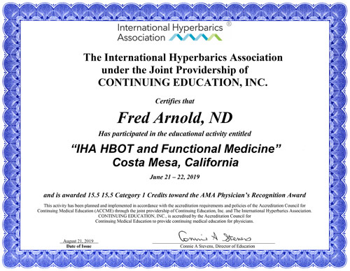 IHA Conference 2019 2019 Certificate