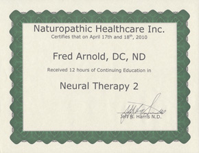 Neural Therapy Certificate