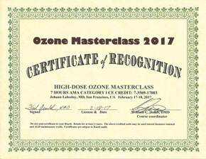Ozone Masterclass 2017 Certificate