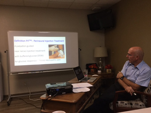 Dr. Fred Arnold attends the Lyftogt Perineural Injection Treatment Master Class