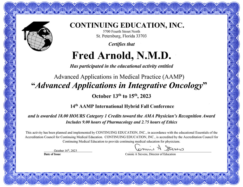 AAMP Oncology Certificate 2023