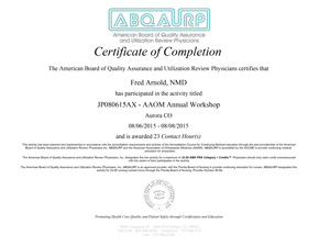 AAOM Certification 2015